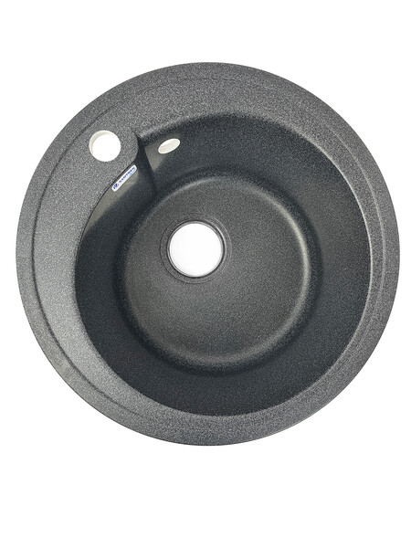 Мойка SANTREK AQUA PRO ROUND SA-R450 D=443 мм, круглая (графит-309) (+сифон)