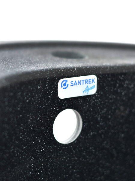 Мойка SANTREK AQUA PRO ROUND SA-R510 D=510 мм, круглая (черный-308) (+сифон)