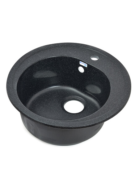 Мойка SANTREK AQUA PRO ROUND SA-R510 D=510 мм, круглая (черный-308) (+сифон)