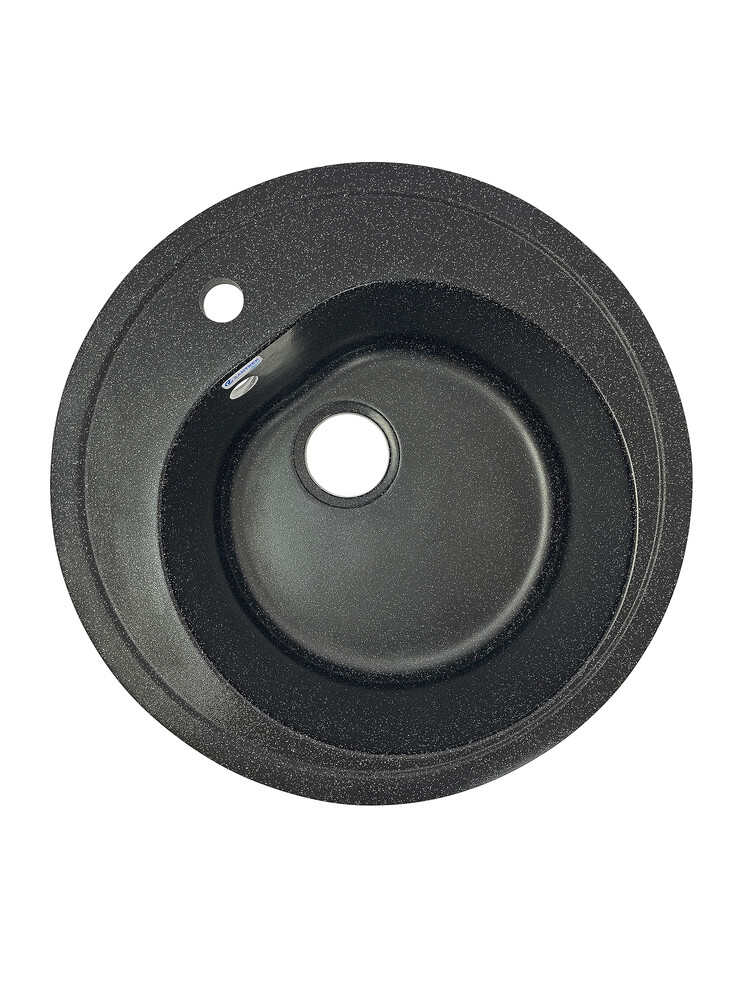 Мойка SANTREK AQUA PRO ROUND SA-R510 D=510 мм, круглая (черный-308) (+сифон)