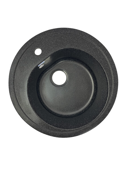 Мойка SANTREK AQUA PRO ROUND SA-R510 D=510 мм, круглая (черный-308) (+сифон)
