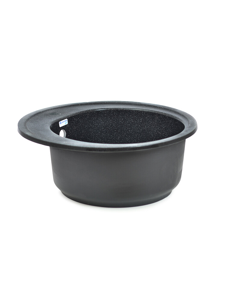 Мойка SANTREK AQUA PRO ROUND SA-R510 D=510 мм, круглая (черный-308) (+сифон)