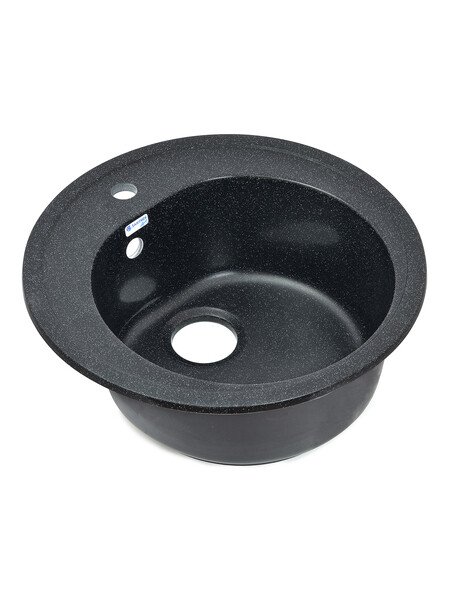 Мойка SANTREK AQUA PRO ROUND SA-R510 D=510 мм, круглая (черный-308) (+сифон)