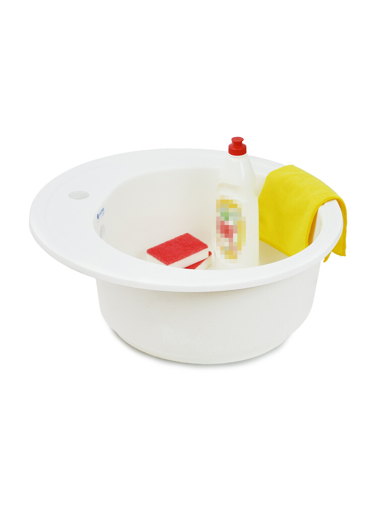 Мойка SANTREK AQUA PRO ROUND SA-R510 D=510 мм, круглая (иней-321) (+сифон)