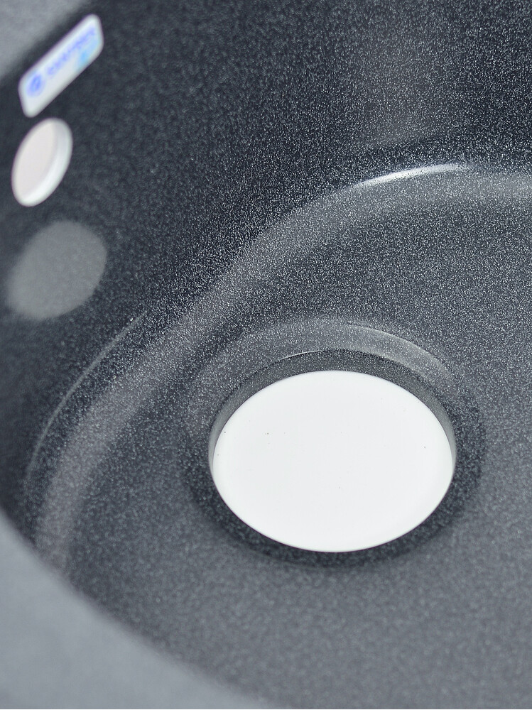 Мойка SANTREK AQUA PRO ROUND SA-R510 D=510 мм, круглая (графит-309) (+сифон)