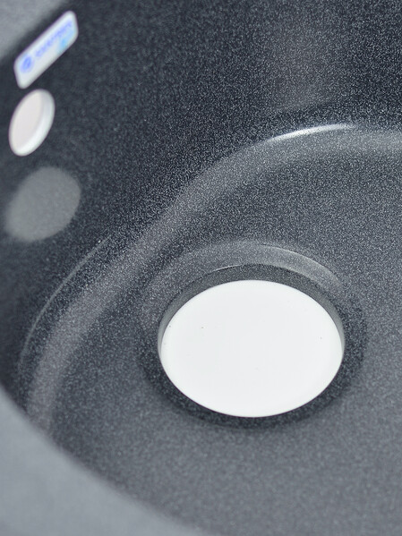 Мойка SANTREK AQUA PRO ROUND SA-R510 D=510 мм, круглая (графит-309) (+сифон)