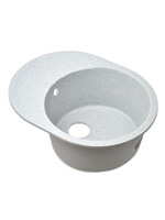 Мойка SANTREK AQUA PRO ROUND SA-R580L чаша + крыло 580*450 мм (серый-310) (+сифон)