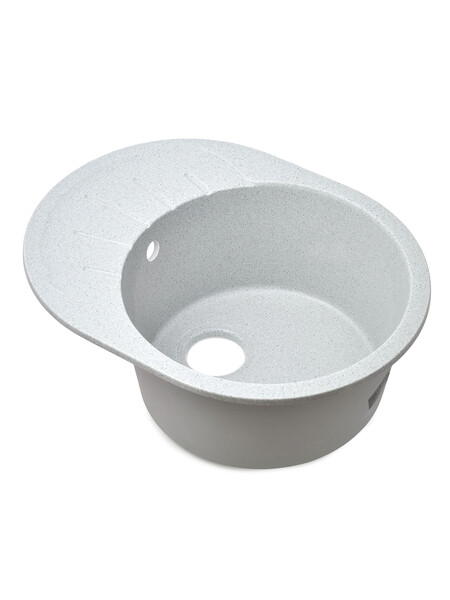 Мойка SANTREK AQUA PRO ROUND SA-R580L чаша + крыло 580*450 мм (серый-310) (+сифон)