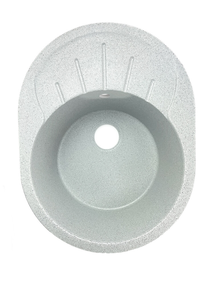 Мойка SANTREK AQUA PRO ROUND SA-R580L чаша + крыло 580*450 мм (серый-310) (+сифон)