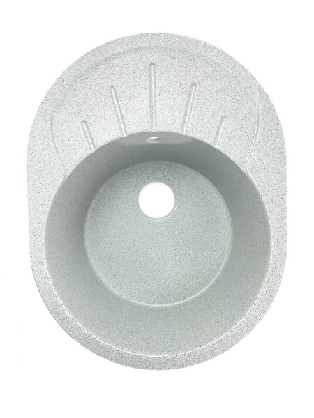 Мойка SANTREK AQUA PRO ROUND SA-R580L чаша + крыло 580*450 мм (серый-310) (+сифон)