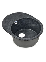 Мойка SANTREK AQUA PRO ROUND SA-R580L чаша + крыло 580*450 мм (графит-309) (+сифон)