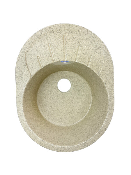 Мойка SANTREK AQUA PRO ROUND SA-R580L чаша + крыло 580*450 мм (песок-302) (+сифон)