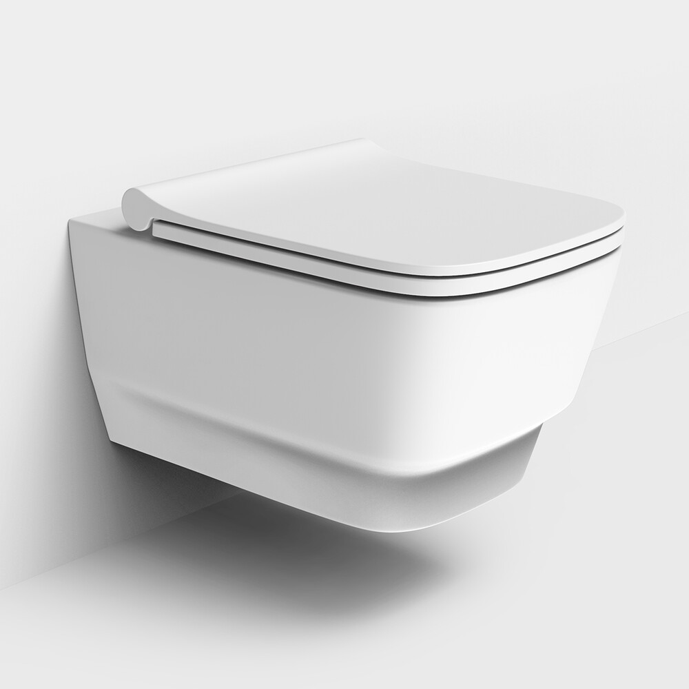 Унитаз подвесной 530х355х400 ENZO (сиденье дюропласт с микролифтом, быстросъёмное, межосевое 155) 88.0001