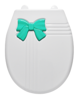 Сиденье д/унитаза жесткое БАНТИК LUX с детской накладкой белое