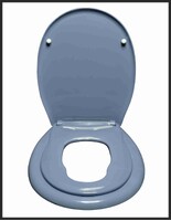 Сиденье д/унитаза жесткое ОКЕАН LUX с детской накладкой лазурное
