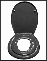 Сиденье д/унитаза жесткое ОКЕАН LUX с детской накладкой серое