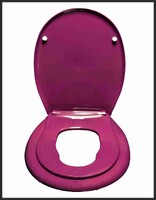 Сиденье д/унитаза жесткое ОКЕАН LUX с детской накладкой фиолетовое