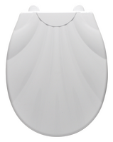 Сиденье д/унитаза жесткое РАКУШКА LUX с детской накладкой белое