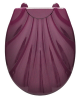 Сиденье д/унитаза жесткое РАКУШКА LUX с детской накладкой фиолетовое