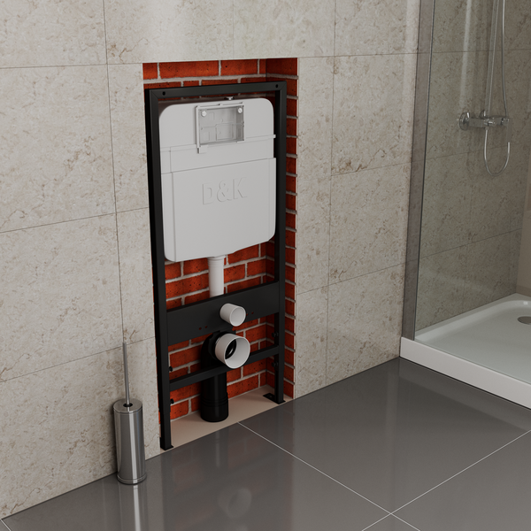  DS1431604 Комплект D&K Berlin  Унитаз DT1436016 бел. +Клавиша смыва DB1519002, мат.хром +Инсталляция DI8055119