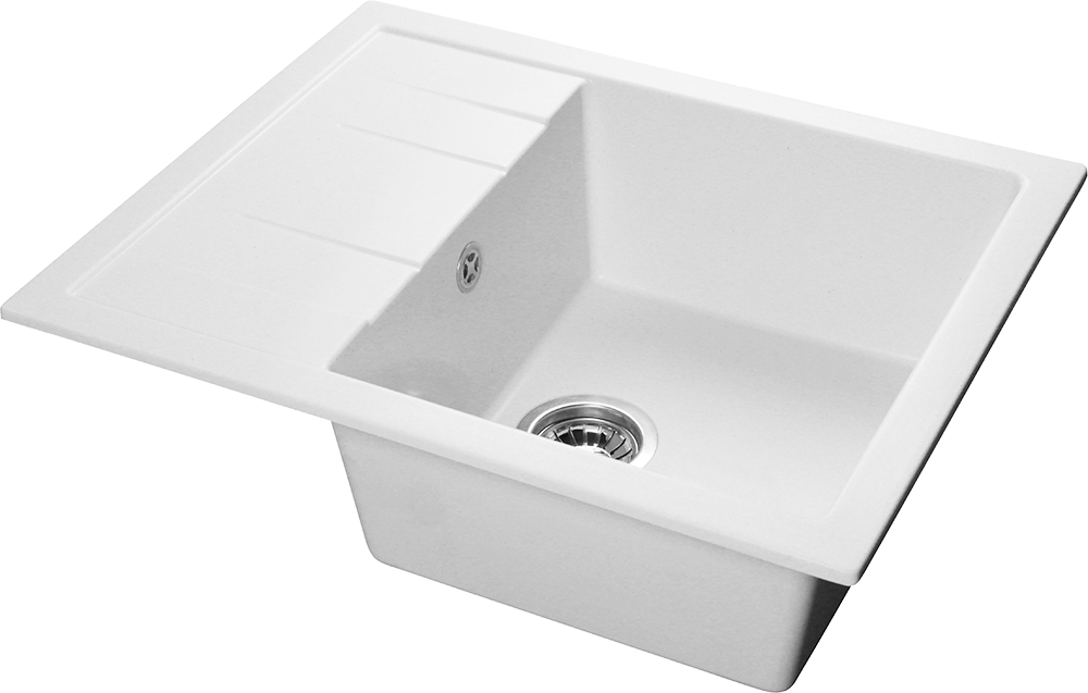 Мойка SANTREK AQUA PRO SQUARE SA-S650L чаша + крыло 650*500 мм (иней-321) (+сифон)