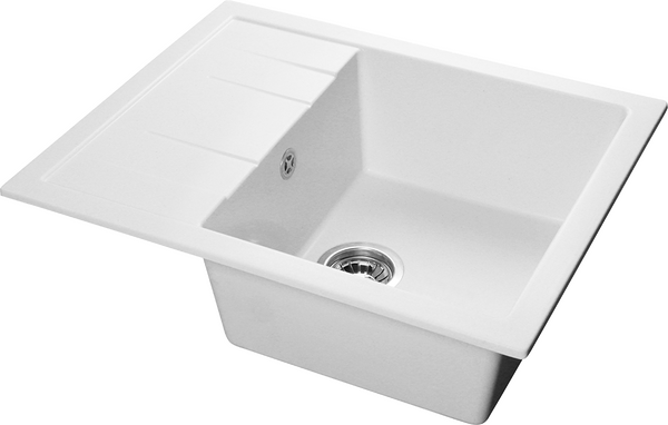 Мойка SANTREK AQUA PRO SQUARE SA-S650L чаша + крыло 650*500 мм (иней-321) (+сифон)
