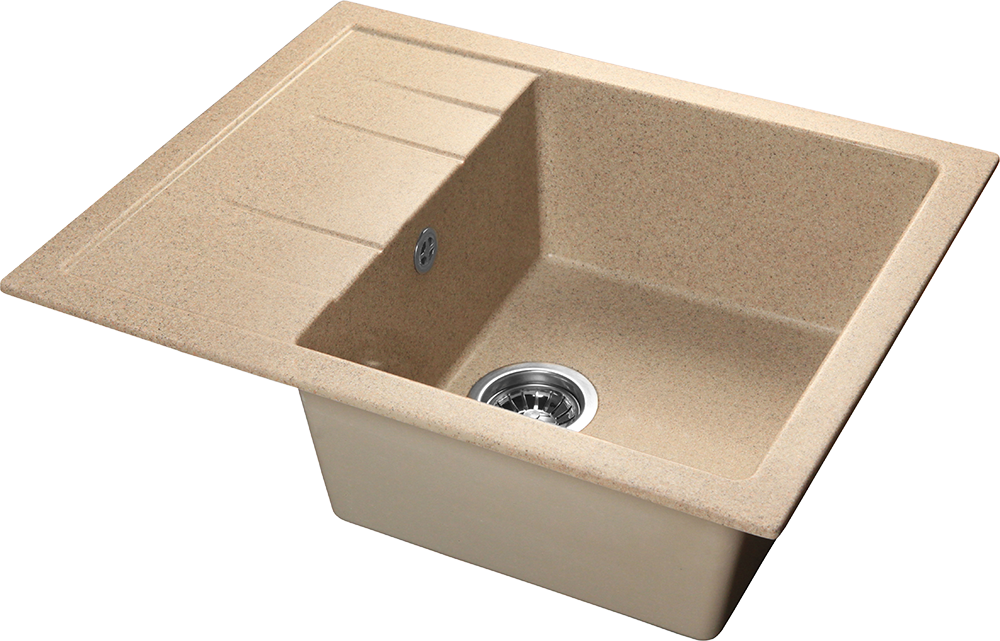 Мойка SANTREK AQUA PRO SQUARE SA-S650L чаша + крыло 650*500 мм (песок-302) (+сифон)