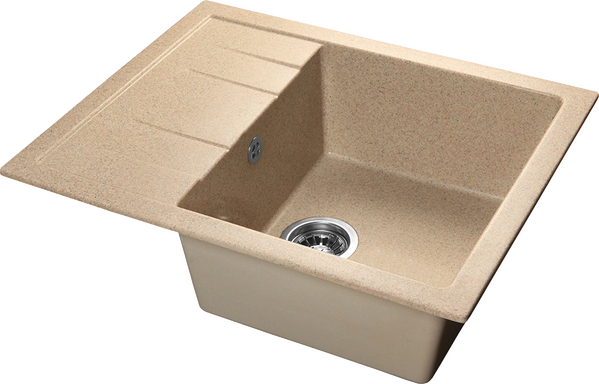 Мойка SANTREK AQUA PRO SQUARE SA-S650L чаша + крыло 650*500 мм (песок-302) (+сифон)