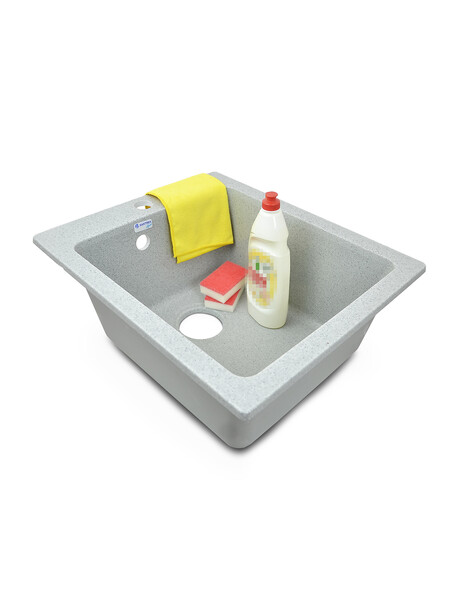 Мойка SANTREK AQUA PRO BOXY SA-B505 1 чаша 427*505 мм (серый-310) (+сифон)