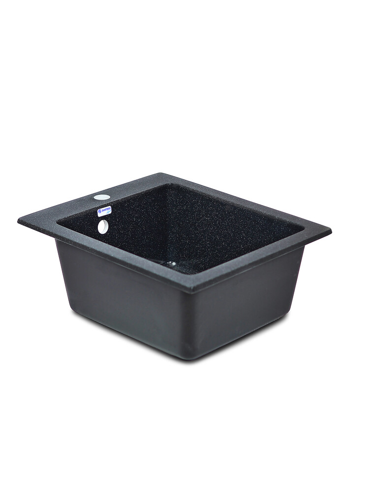 Мойка SANTREK AQUA PRO BOXY SA-B505 1 чаша 427*505 мм (черный-308) (+сифон)