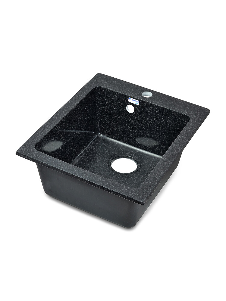Мойка SANTREK AQUA PRO BOXY SA-B505 1 чаша 427*505 мм (черный-308) (+сифон)