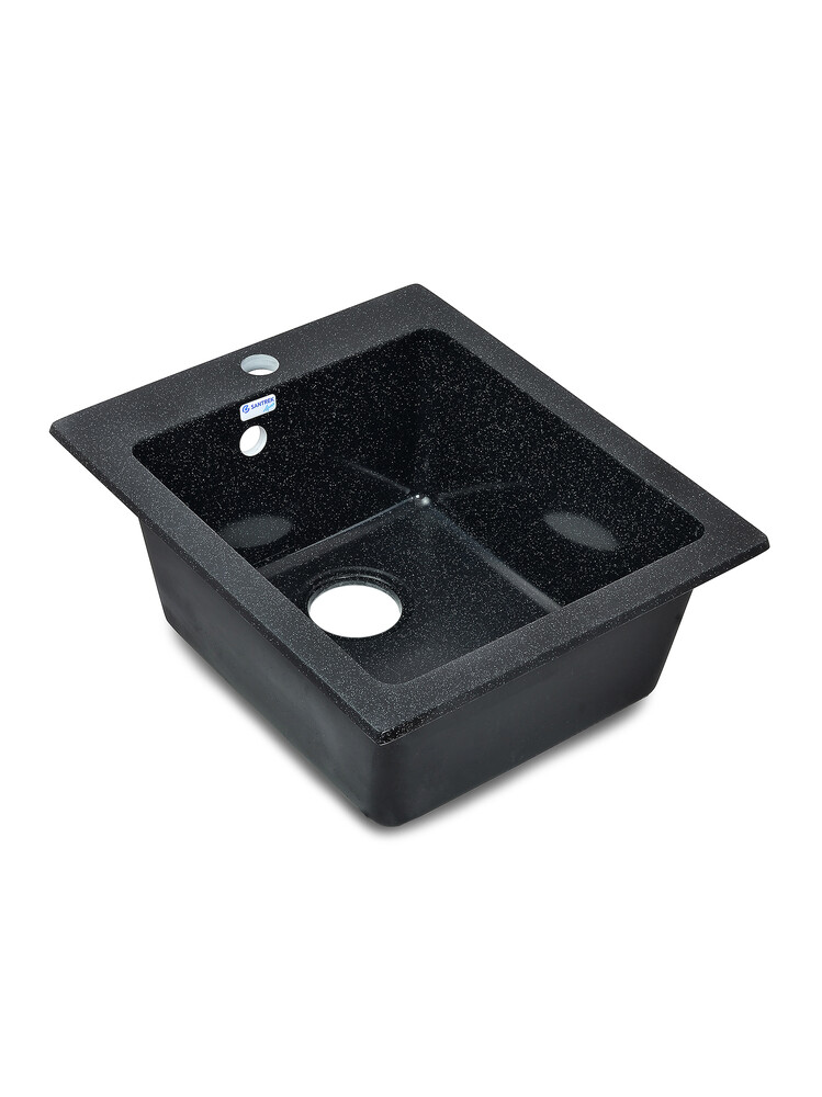 Мойка SANTREK AQUA PRO BOXY SA-B505 1 чаша 427*505 мм (черный-308) (+сифон)