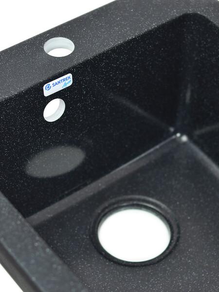 Мойка SANTREK AQUA PRO BOXY SA-B505 1 чаша 427*505 мм (черный-308) (+сифон)