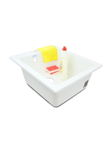 Мойка SANTREK AQUA PRO BOXY SA-B505 1 чаша 427*505 мм (иней-321) (+сифон)