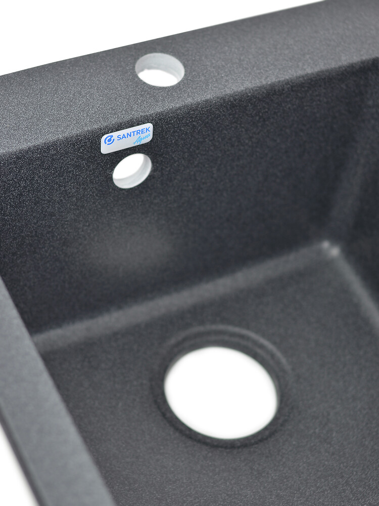 Мойка SANTREK AQUA PRO BOXY SA-B505 1 чаша 427*505 мм (графит-309) (+сифон)