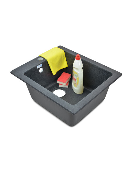 Мойка SANTREK AQUA PRO BOXY SA-B505 1 чаша 427*505 мм (графит-309) (+сифон)