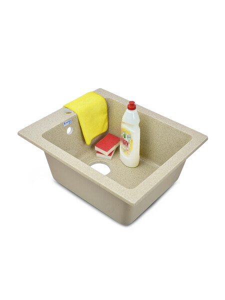 Мойка SANTREK AQUA PRO BOXY SA-B505 1 чаша 427*505 мм (песок-302) (+сифон)