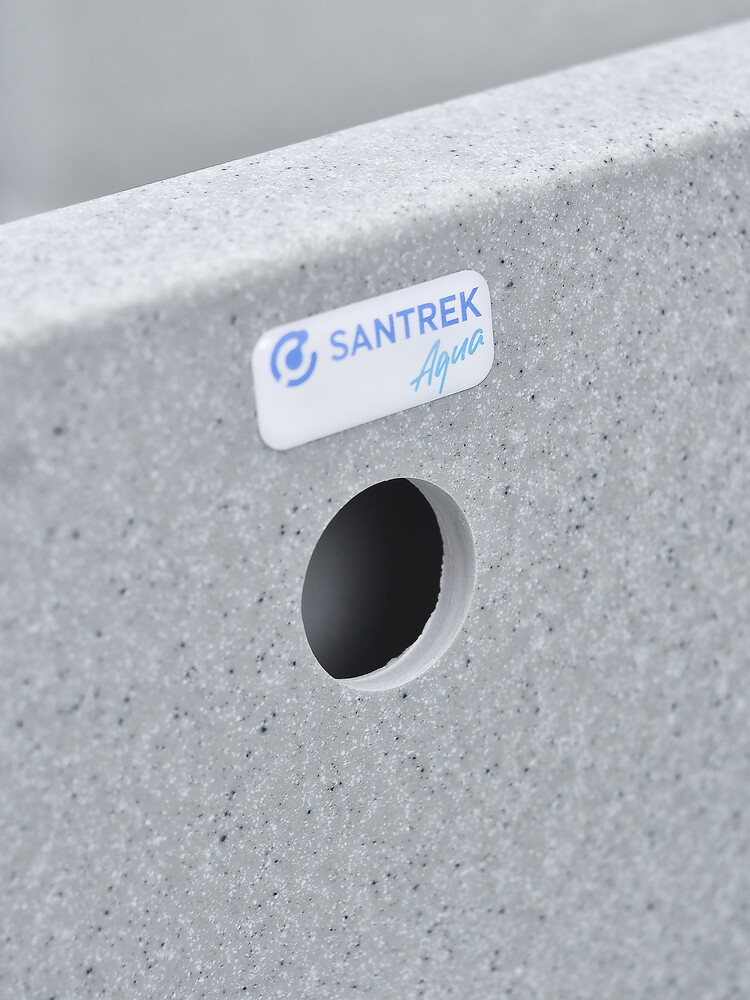 Мойка SANTREK AQUA PRO BOXY SA-B780K 2 чаши 780*510 мм (серый-310) (без сифона)