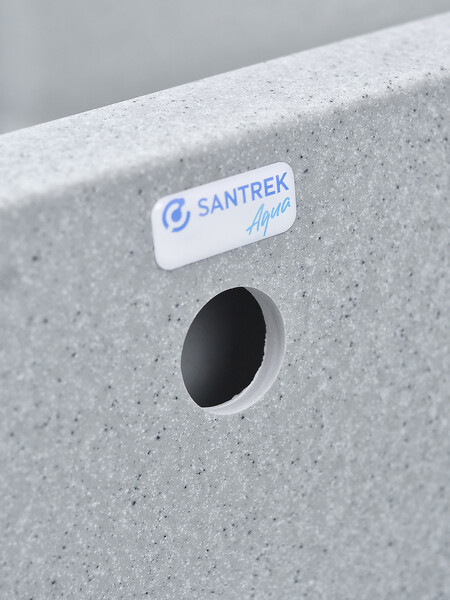 Мойка SANTREK AQUA PRO BOXY SA-B780K 2 чаши 780*510 мм (серый-310) (без сифона)