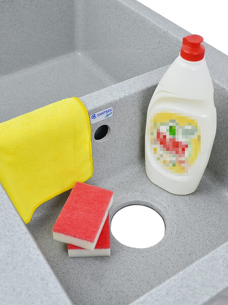 Мойка SANTREK AQUA PRO BOXY SA-B780K 2 чаши 780*510 мм (серый-310) (без сифона)