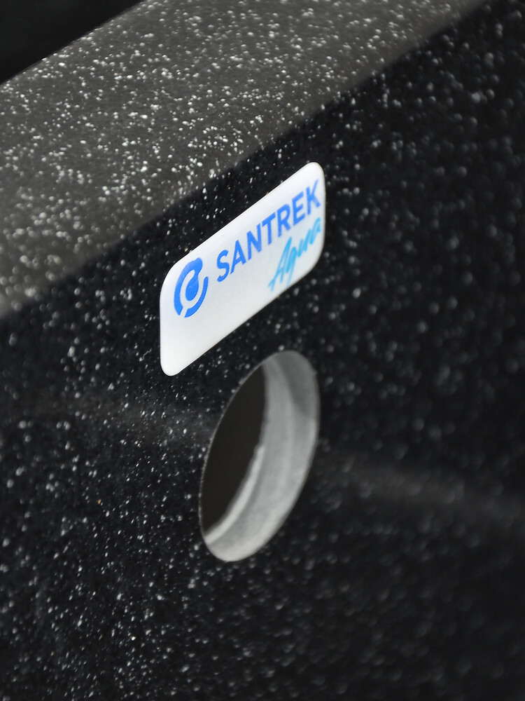 Мойка SANTREK AQUA PRO BOXY SA-B780K 2 чаши 780*510 мм (черный-308) (без сифона)