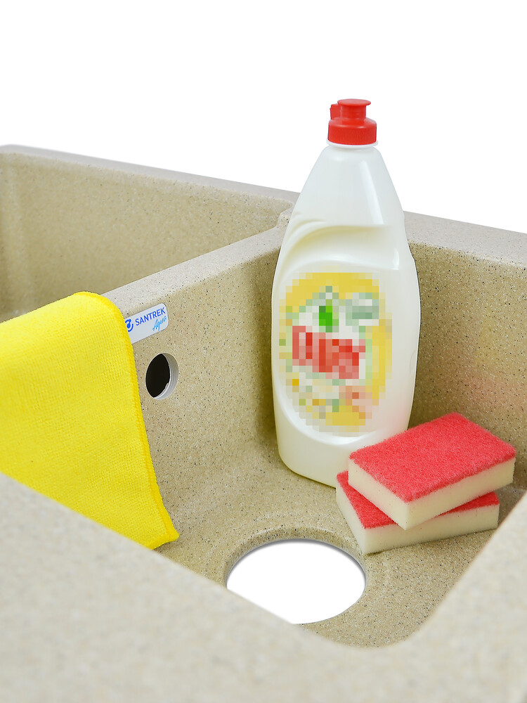 Мойка SANTREK AQUA PRO BOXY SA-B780K 2 чаши 780*510 мм (песок-302) (без сифона)