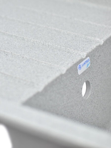 Мойка SANTREK AQUA PRO BOXY SA-B760L чаша+крыло 760*500 мм (серый-310) (+сифон)