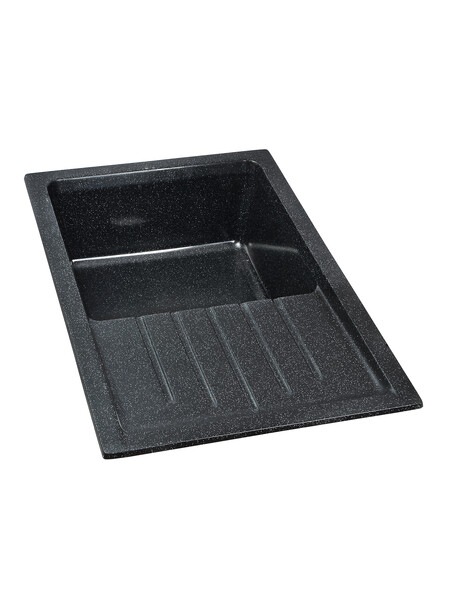 Мойка SANTREK AQUA PRO BOXY SA-B760L чаша+крыло 760*500 мм (черный-308) (+сифон)