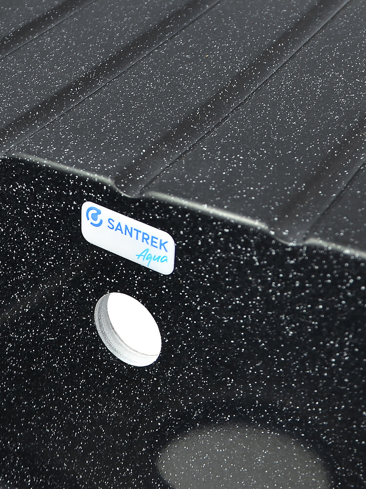 Мойка SANTREK AQUA PRO BOXY SA-B760L чаша+крыло 760*500 мм (черный-308) (+сифон)