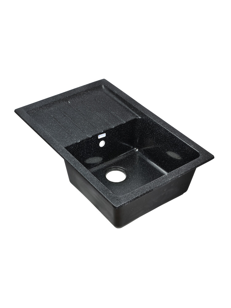 Мойка SANTREK AQUA PRO BOXY SA-B760L чаша+крыло 760*500 мм (черный-308) (+сифон)