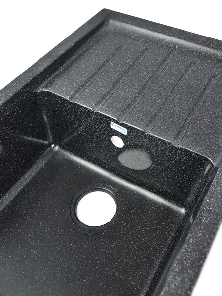 Мойка SANTREK AQUA PRO BOXY SA-B760L чаша+крыло 760*500 мм (черный-308) (+сифон)