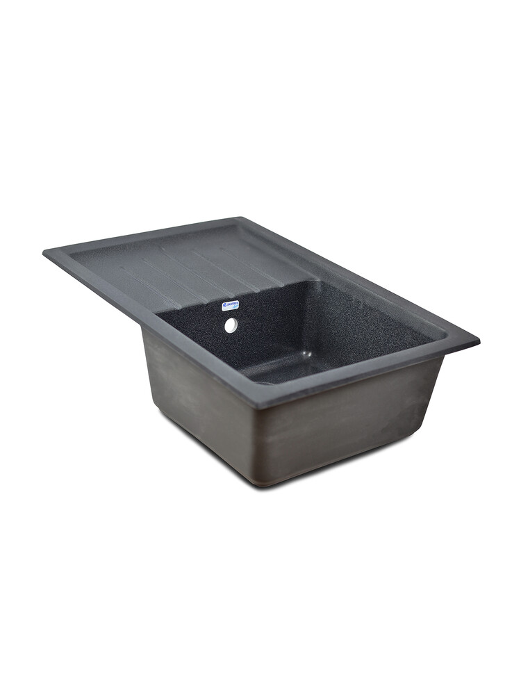 Мойка SANTREK AQUA PRO BOXY SA-B760L чаша+крыло 760*500 мм (графит-309) (+сифон)