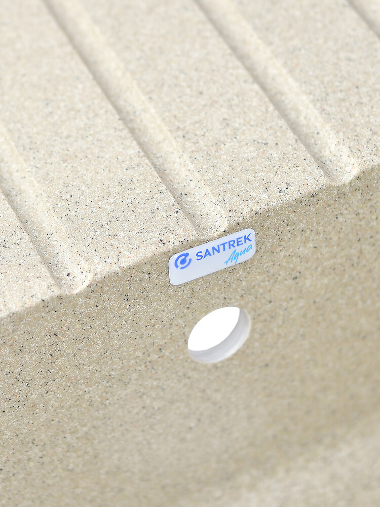 Мойка SANTREK AQUA PRO BOXY SA-B760L чаша+крыло 760*500 мм (песок-302) (+сифон)