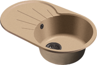 Мойка SANTREK AQUA PRO ROUND SA-R750L чаша + крыло 750*460 мм (песок-302) (+сифон)